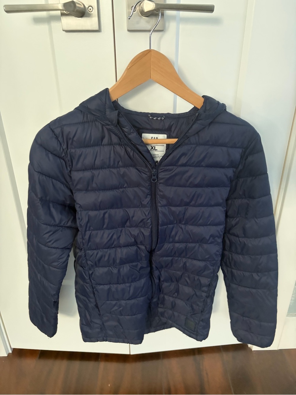 GAP Kids Navy Quilted Hooded Puffer Jacket